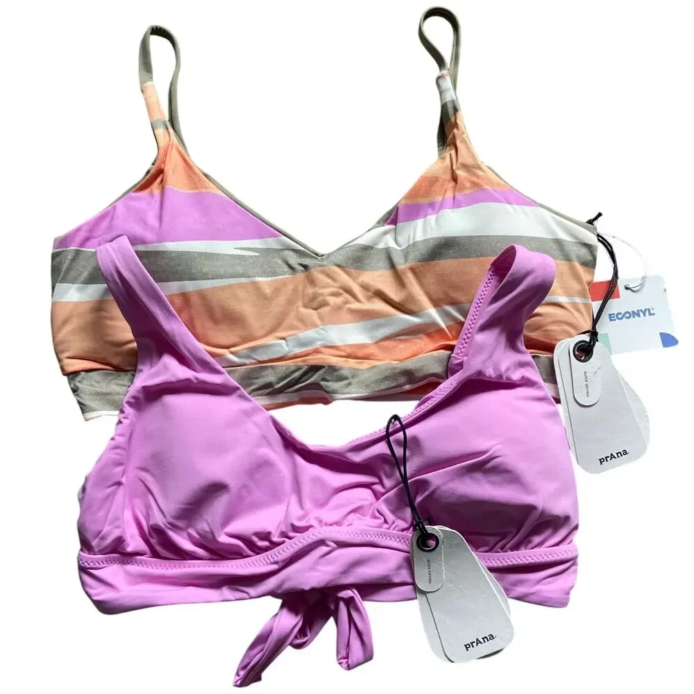 Prana Willow Falls Reversible Top & Mallorca Top Small Waves Cosmos Swim Set